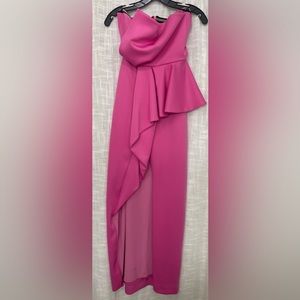 Pink strapless gown in a size 2